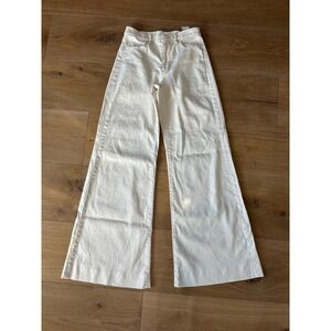 Banana Republic Wide Leg Crop Jeans Cream Size 25